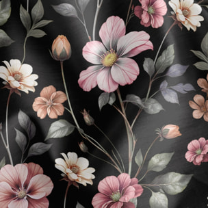Funda de Almohada Floral Cascade Negro