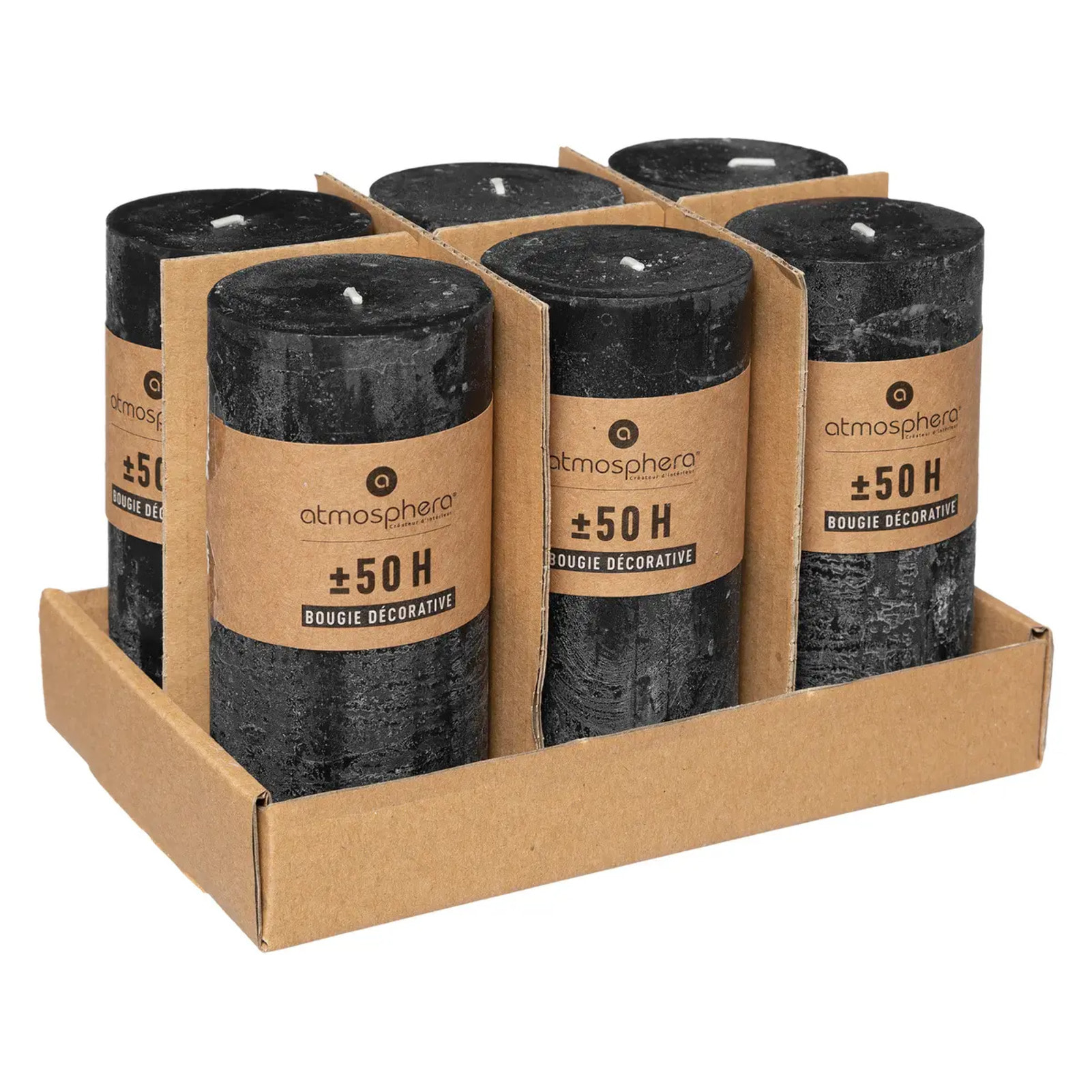 Bougie rustique noir 445g