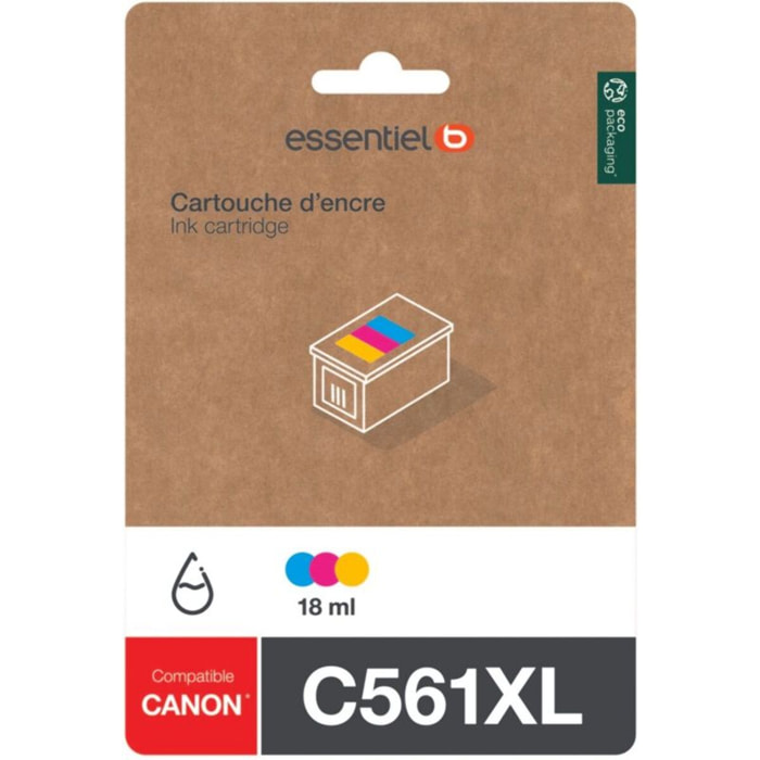 Cartouche d'encre ESSENTIELB C561 XL 3 couleurs