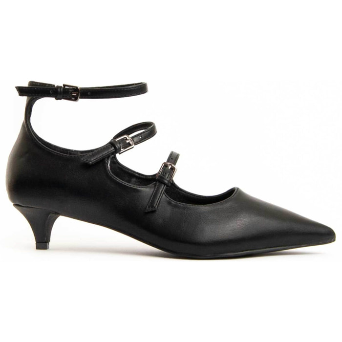 Zapato De Tacón - Negro - Altura: 3 Cm