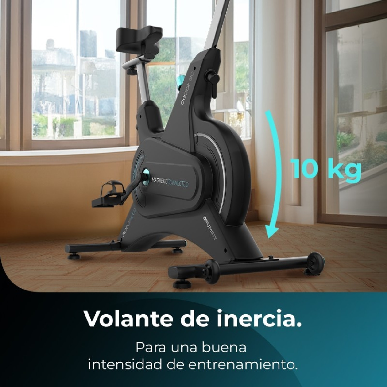 Cecotec Bicicleta Estática Drumfit Indoor 10000 Magnetic Connected MagnetSystem