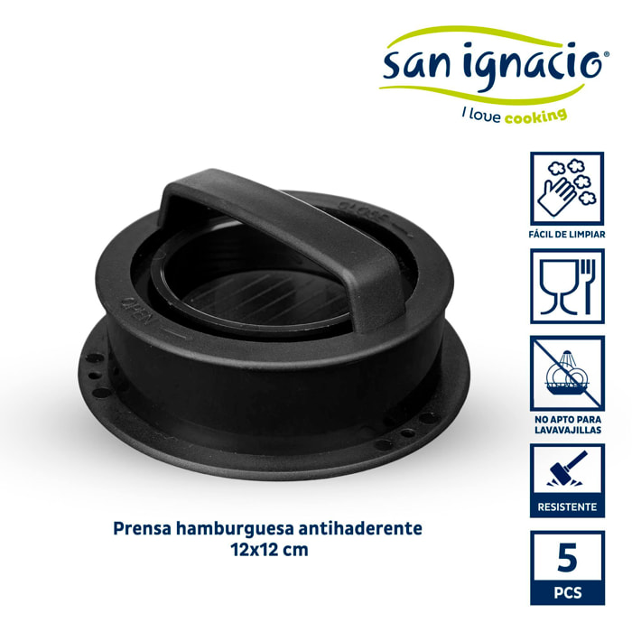 Prensa hamburguesa 3 en 1 pp antiadheren colección kinvara