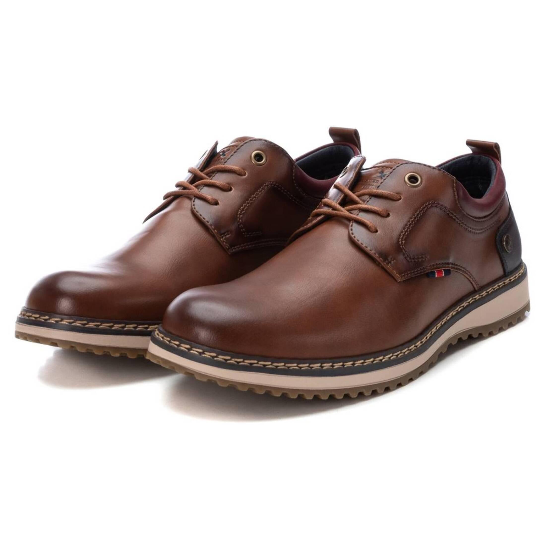 Zapato blucher/derby camel