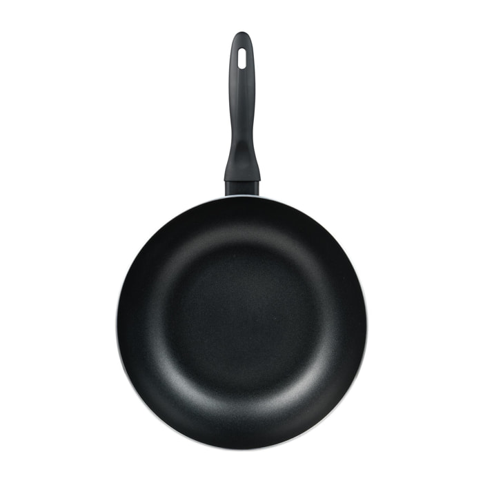 Wok ø28x7,5 cm en aluminio prensado verde, antiadherente y ligera para cocina diaria expert san ignacio