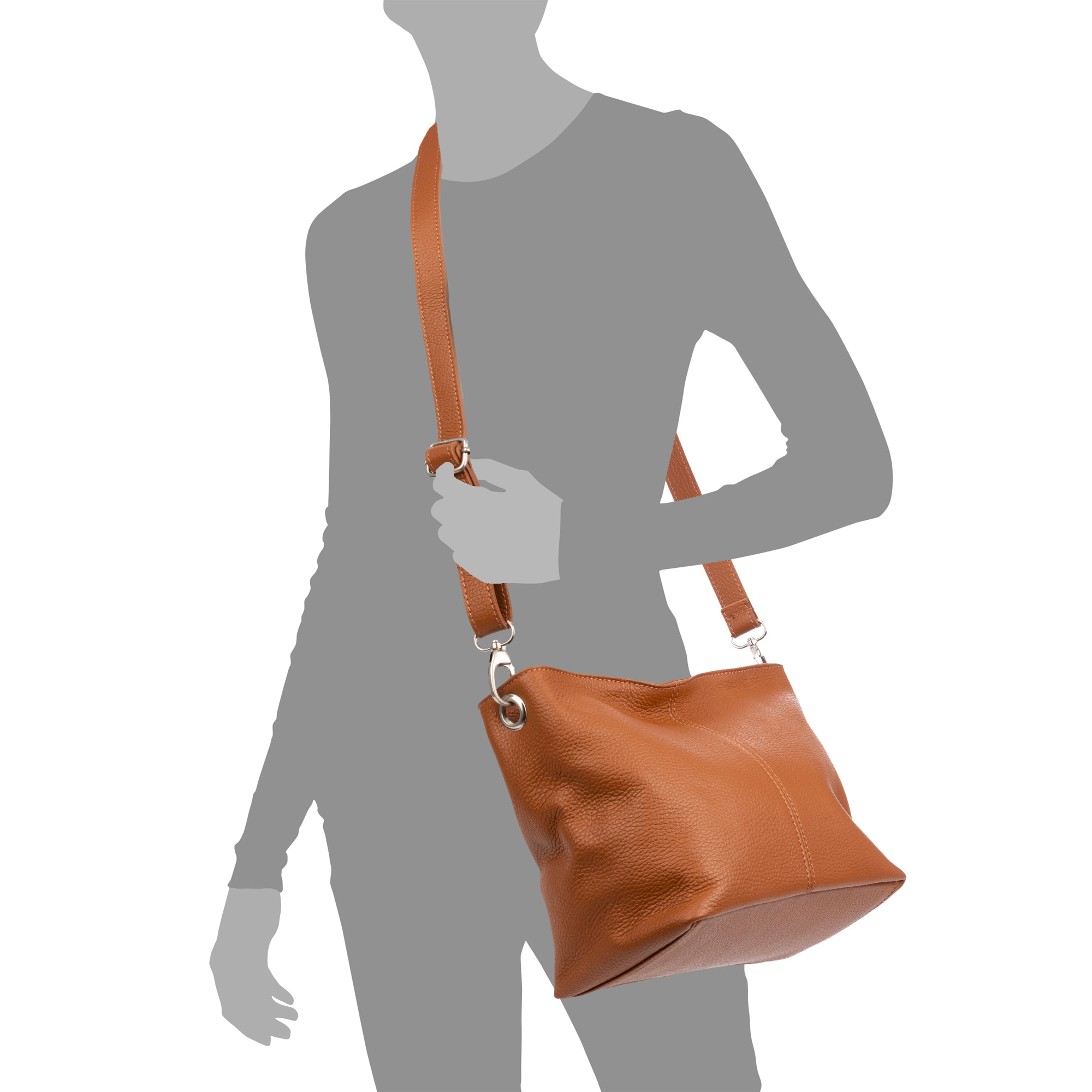 Battifollo Bolso de hombro Mujer. Piel auténtica Dollaro.