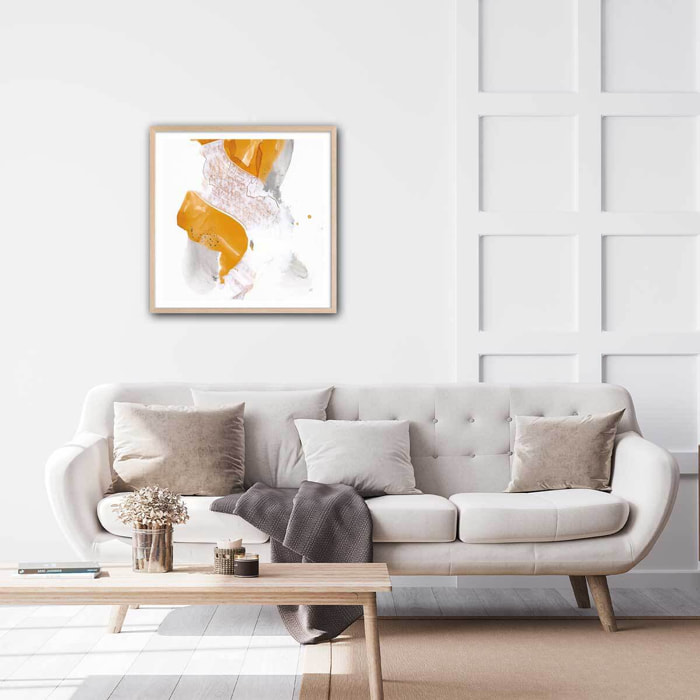 Affiche deco Ambre abtraite Affiche + cadre en bois - Chêne