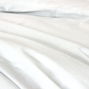 Parure housse de couette coton blanc