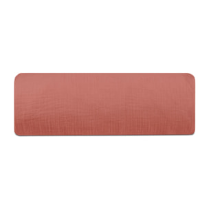 Drap-housse gaze de coton teracotta - LOUISE
