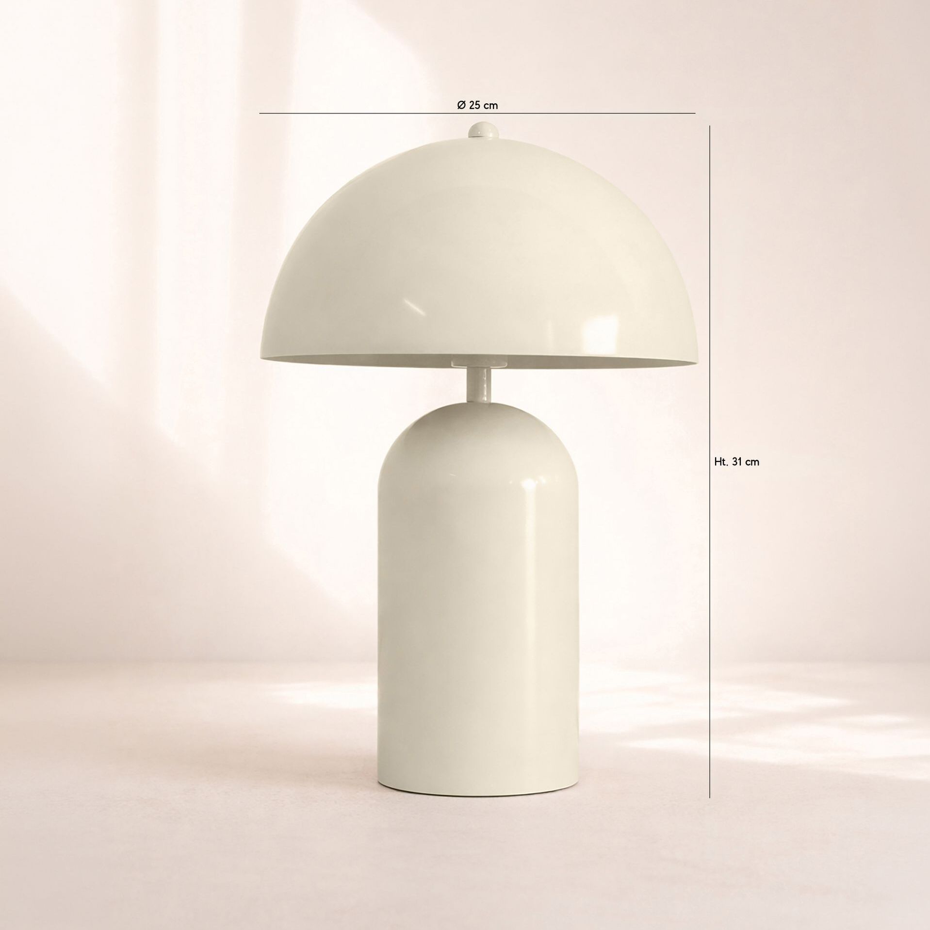 Lampe en métal écru CHLOE