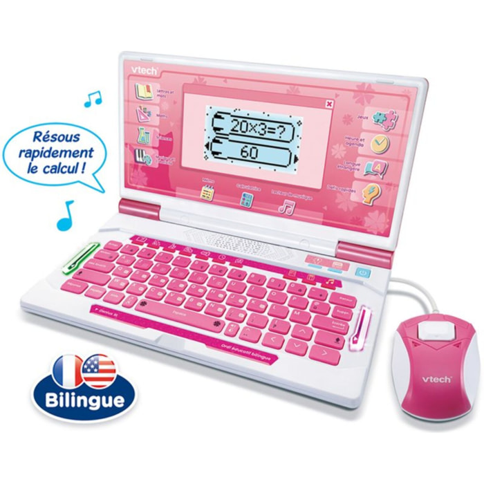 Ordinateur enfant VTECH Genius XL Ordi éducatif bilingue (rose)