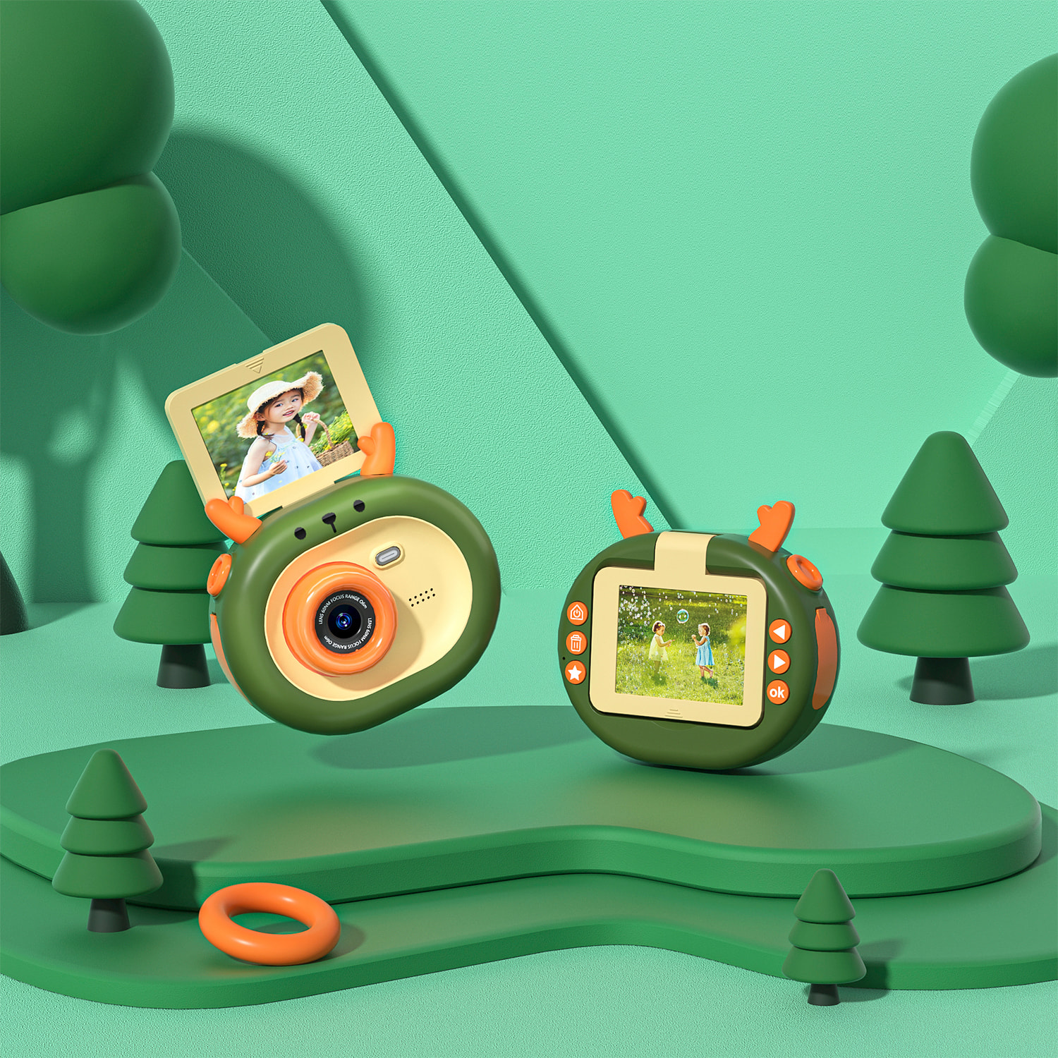 Foto digitale da 40mpx e videocamera FHD per bambini. Schermo pieghevole da 2 pollici. Include treppiede con funzione di presa.