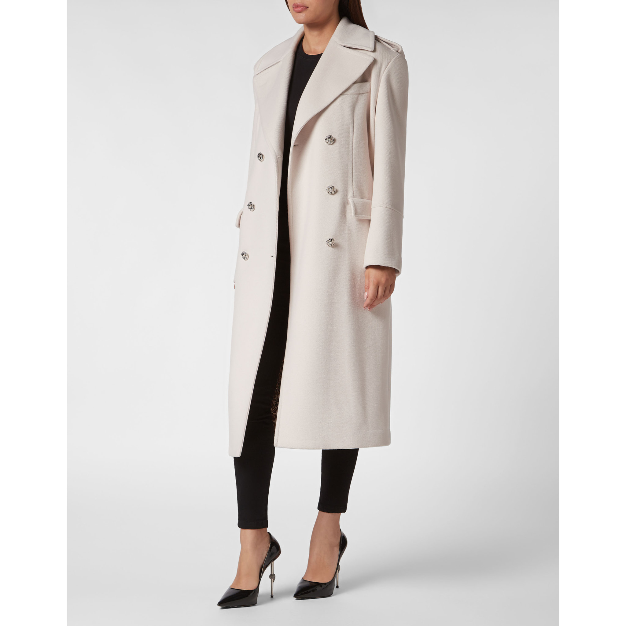 PHILIPP PLEIN COAT LONG SKULL