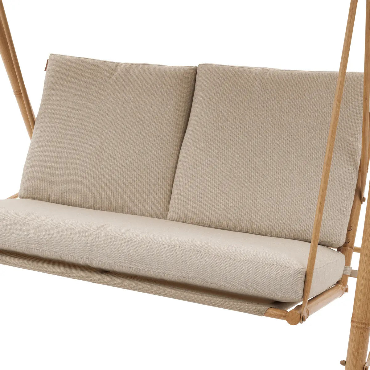 Balancelle de jardin "Baroe" beige 170 x 129 x 213cm en acier et texaline