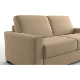 Canapé droit convertible 3 places en tissu chenille - ouverture express - ANZIO