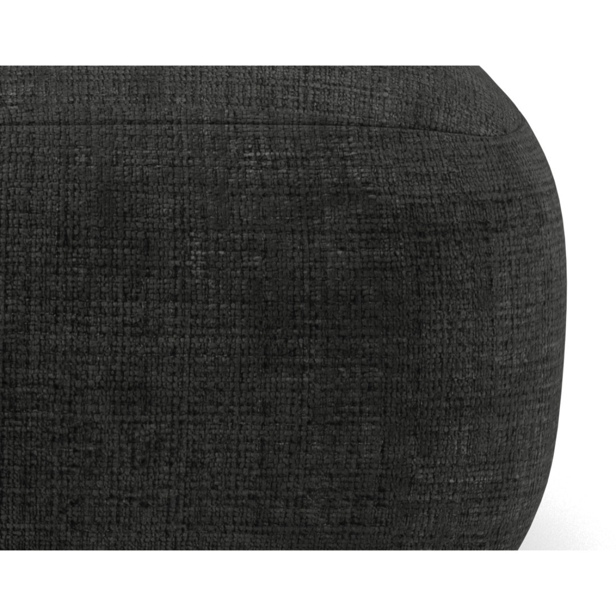 Grace - module d'assise sans accoudoir en velours texturé - Gris Anthracite