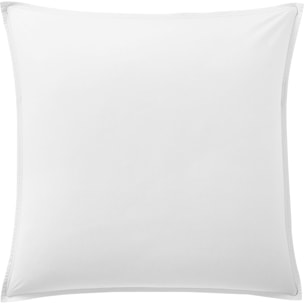 Paire de taies d'oreiller 100% percale coton lavé 80fils blanc