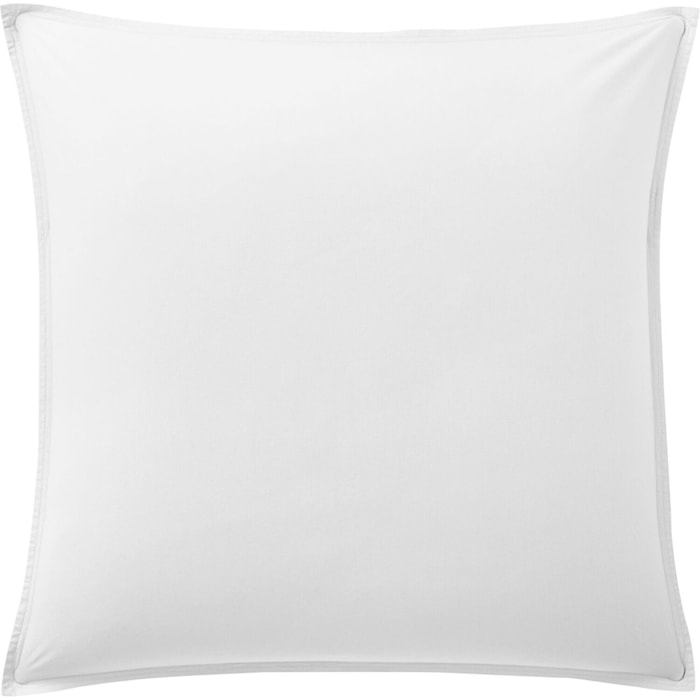 Paire de taies d'oreiller 100% percale coton lavé 80fils blanc