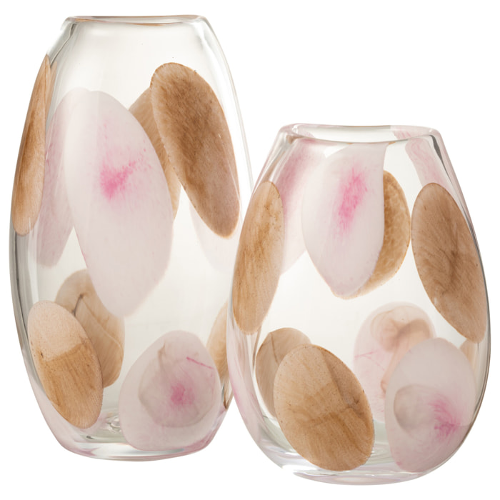 J-Line Vase Momo Veerre Rose/Marron Large