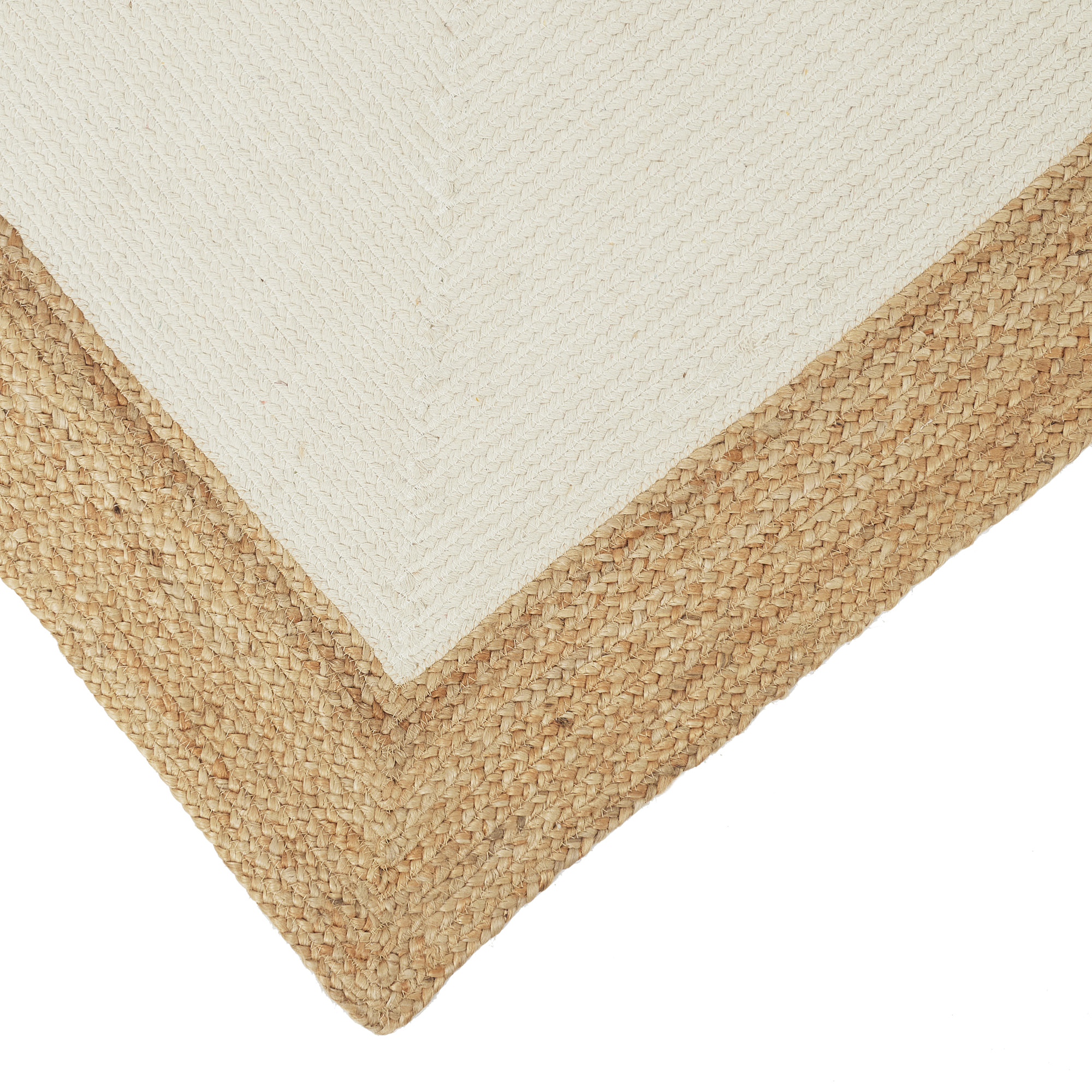 Tapis Jute Coton Ecru 120x170cm