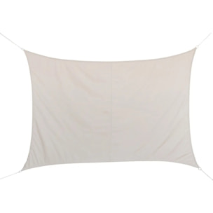 Voile d'ombrage rectangulaire "Curacao" blé 4 x 3m en polyester