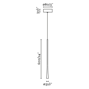 DIANA 600 Lampe suspension noire