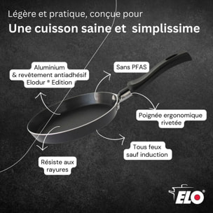 Set de 1 poêle de cuisson 14 cm en aluminium avec 1 ustensiles de cuisine sans PFAS Elo Jewel de luxe