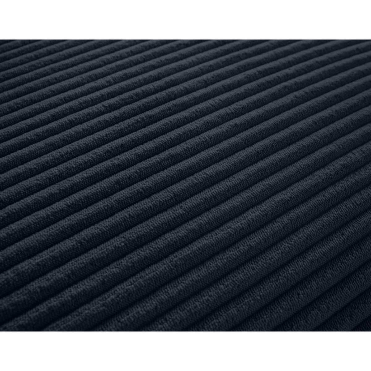 Garance - canapé modulable d'angle gauche - 6 places - en velours côtelé - Bleu nuit