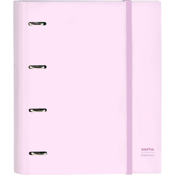 Carpeta 4 anillas 35mm c/recambio safta "rosa"