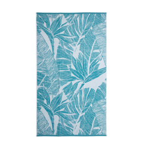 Telo Mare Spugna Jacquard Spiaggia Disegno Tropical