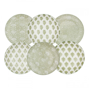 Lot de 6 grandes assiettes, SOLIMAN