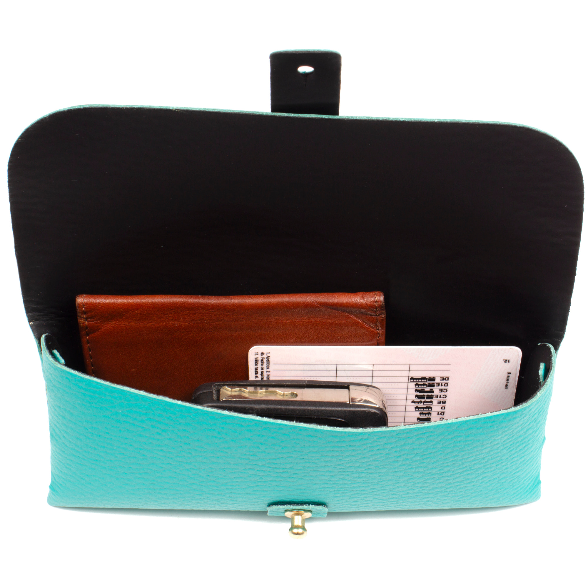 Argelato mini bolso de mano / cartera mujer. Piel auténtica Dollaro.