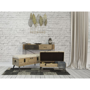 PANNELLO IN FERRO E LEGNO FOGLIE -C- CM 75X2,5X87