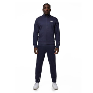 Tuta da uomo con felpa con colletto e zip e pantalone non felpata Leone Basic