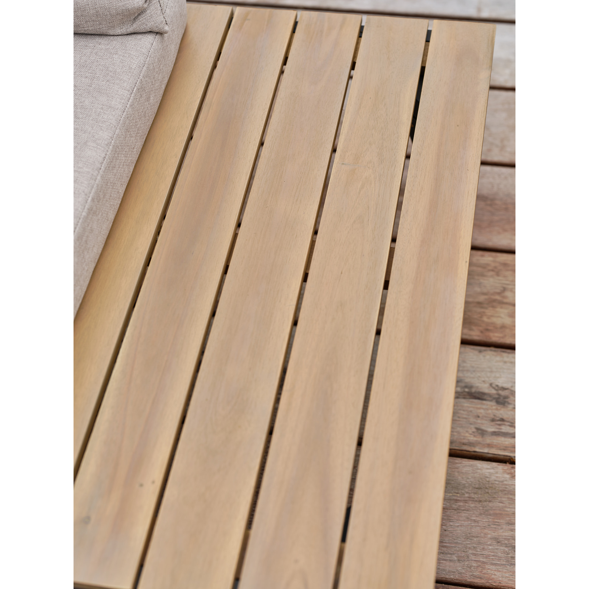 CAMINO - Salon de jardin d'angle 5 places - Acacia