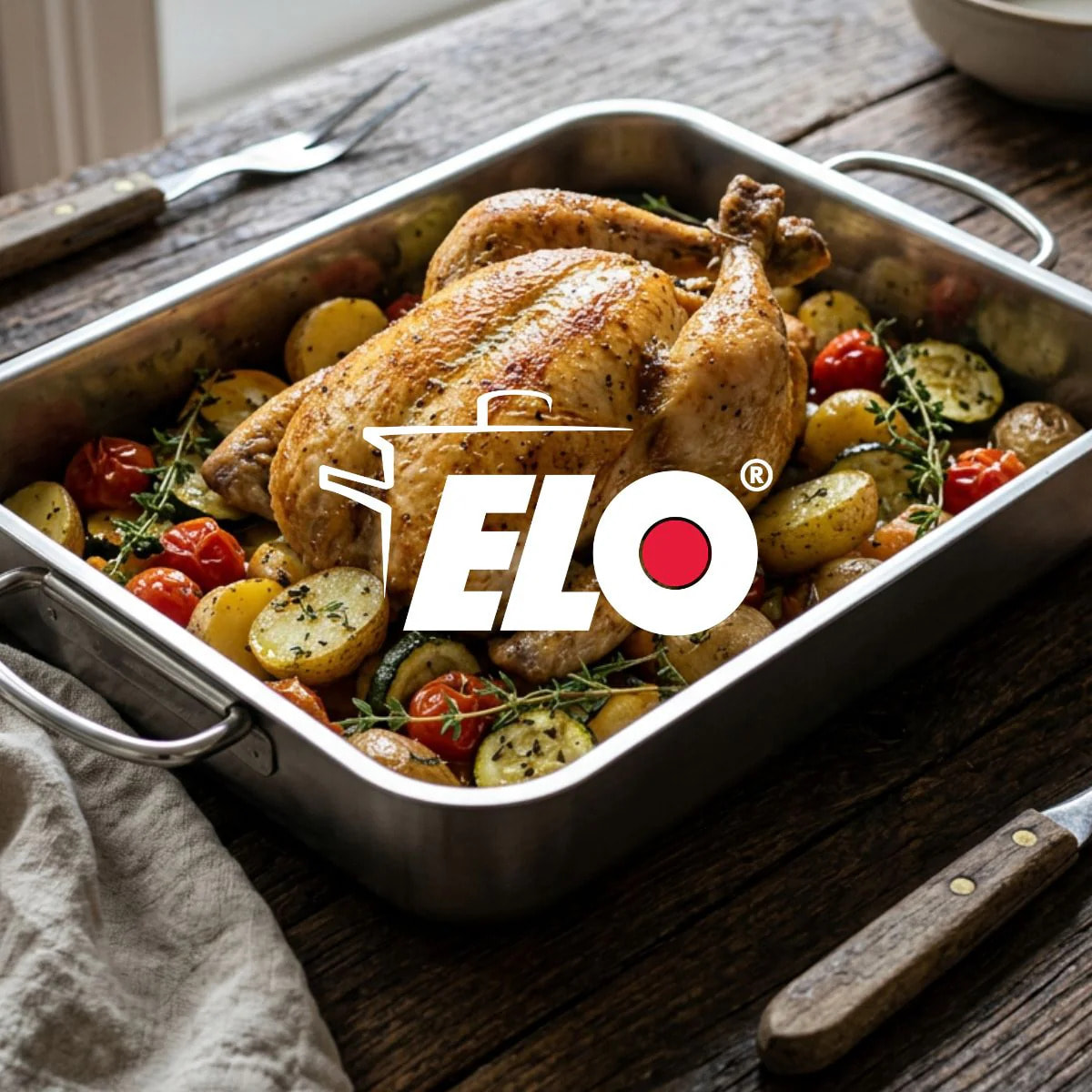Plat à four acier inoxydable Elo Edition Red