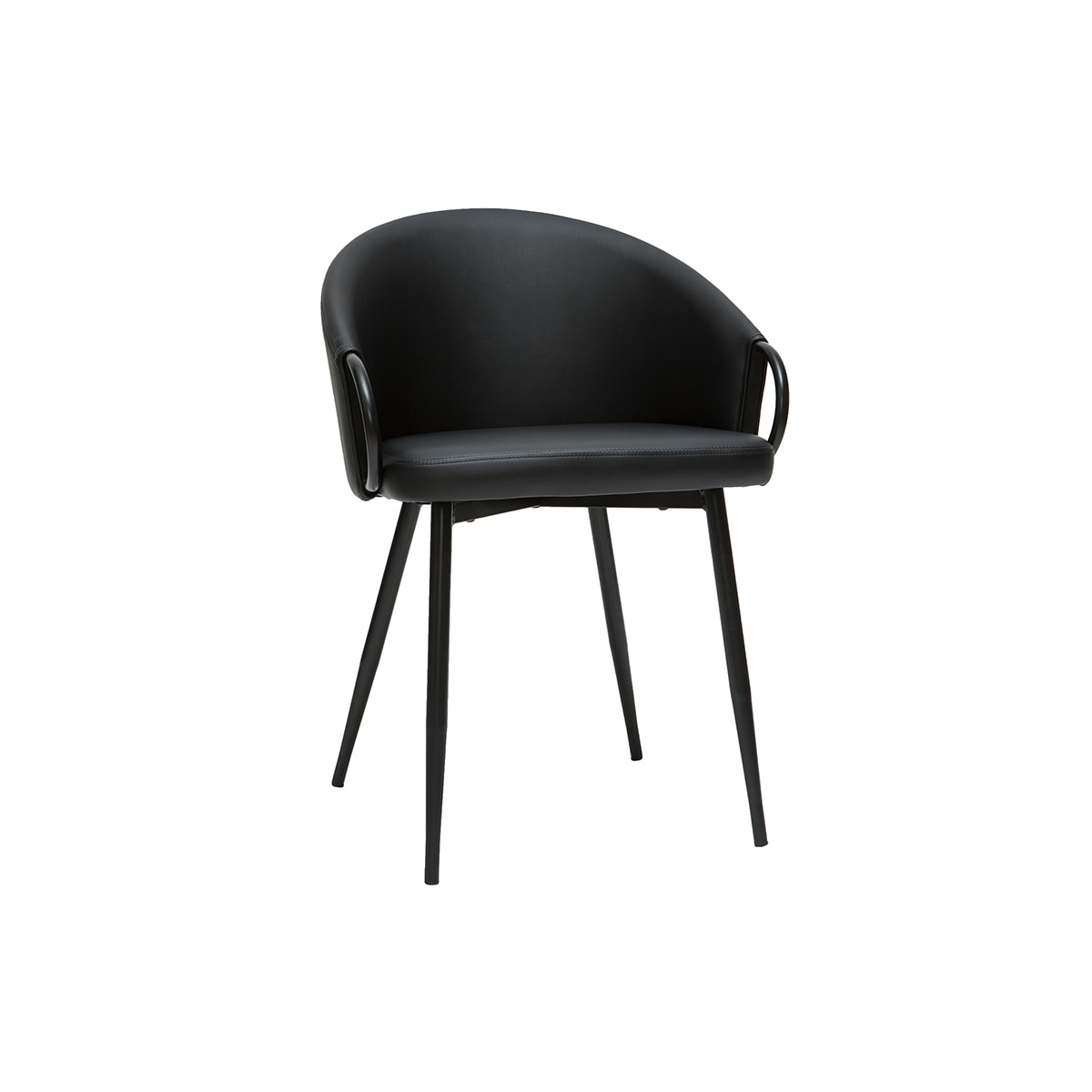 Chaises design noires (lot de 2) PRECIO