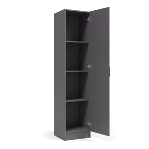 Armario de 1 puerta en gris grafito 37x180 cm Multi Useful Gris Grafito
