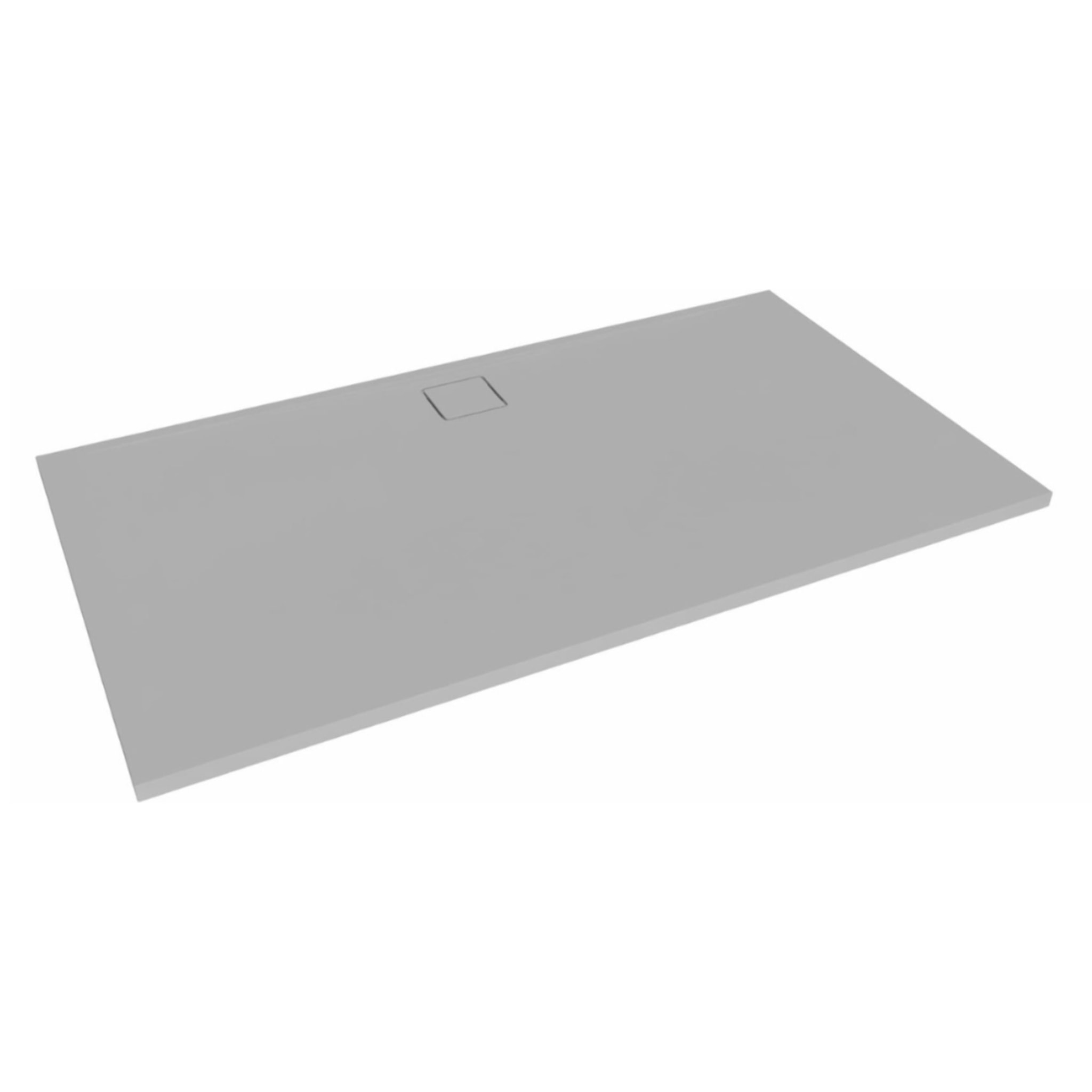 Vision Receveur de douche 140x90cm + Siphon Eslim90. Marbre coulé, gris (SATSVVI14090S-S)