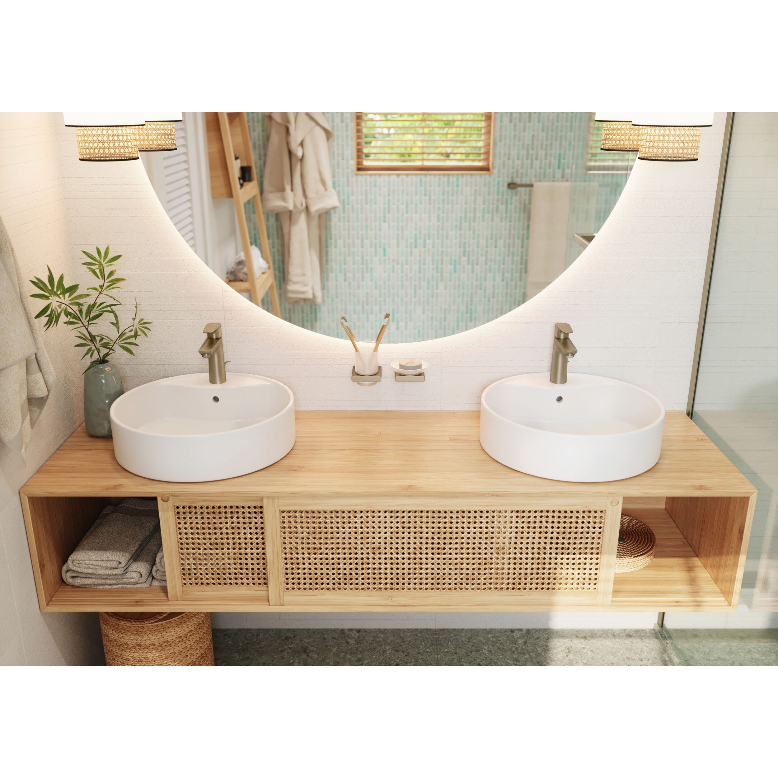 Porte serviette 648mm AddStoris Q, Bronze brossé