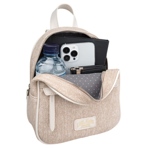 Bolso Mochila Mujer Lois Kelly Beige
