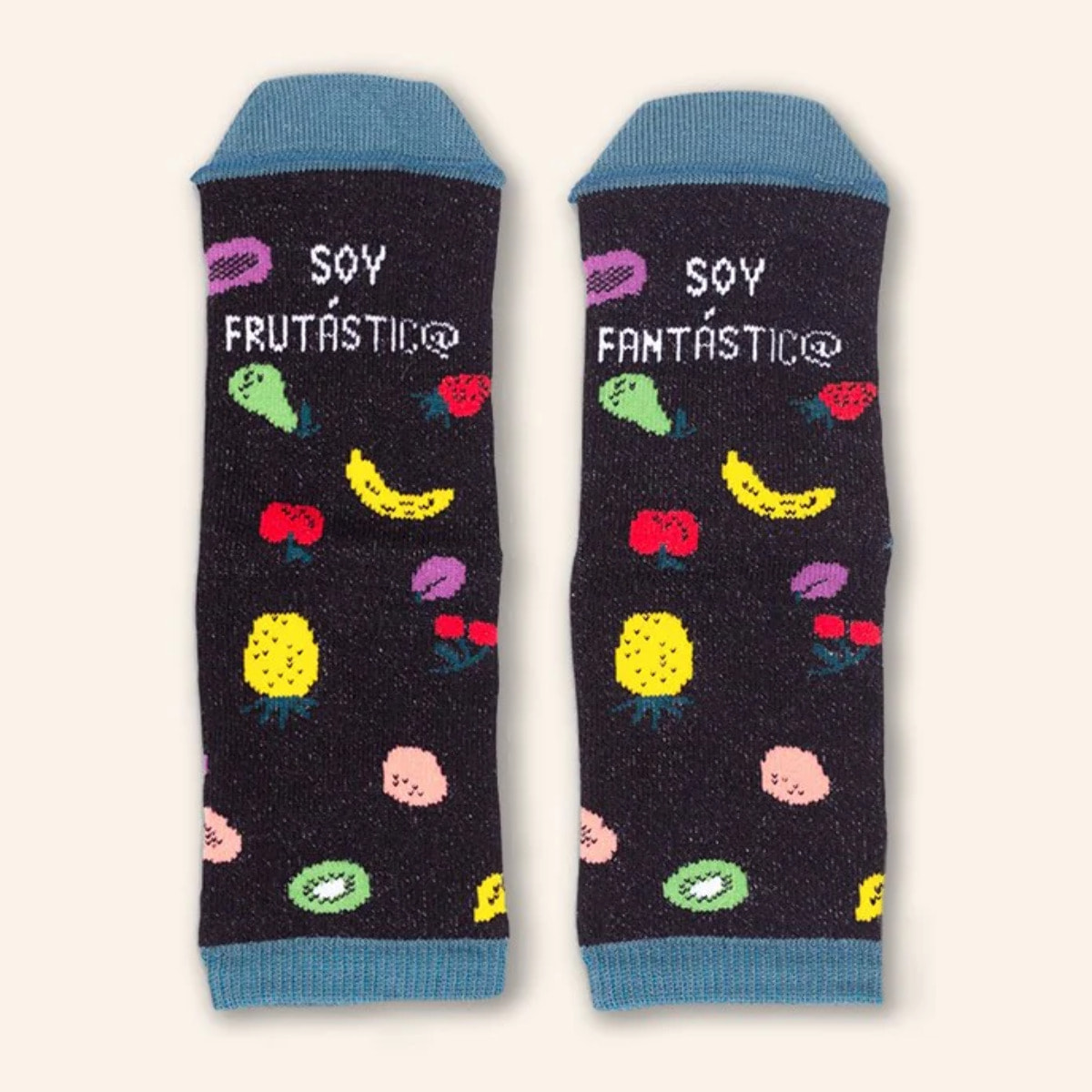 Mini Calcetines "Soy frutástic@, soy fantástic@" talla 15-18