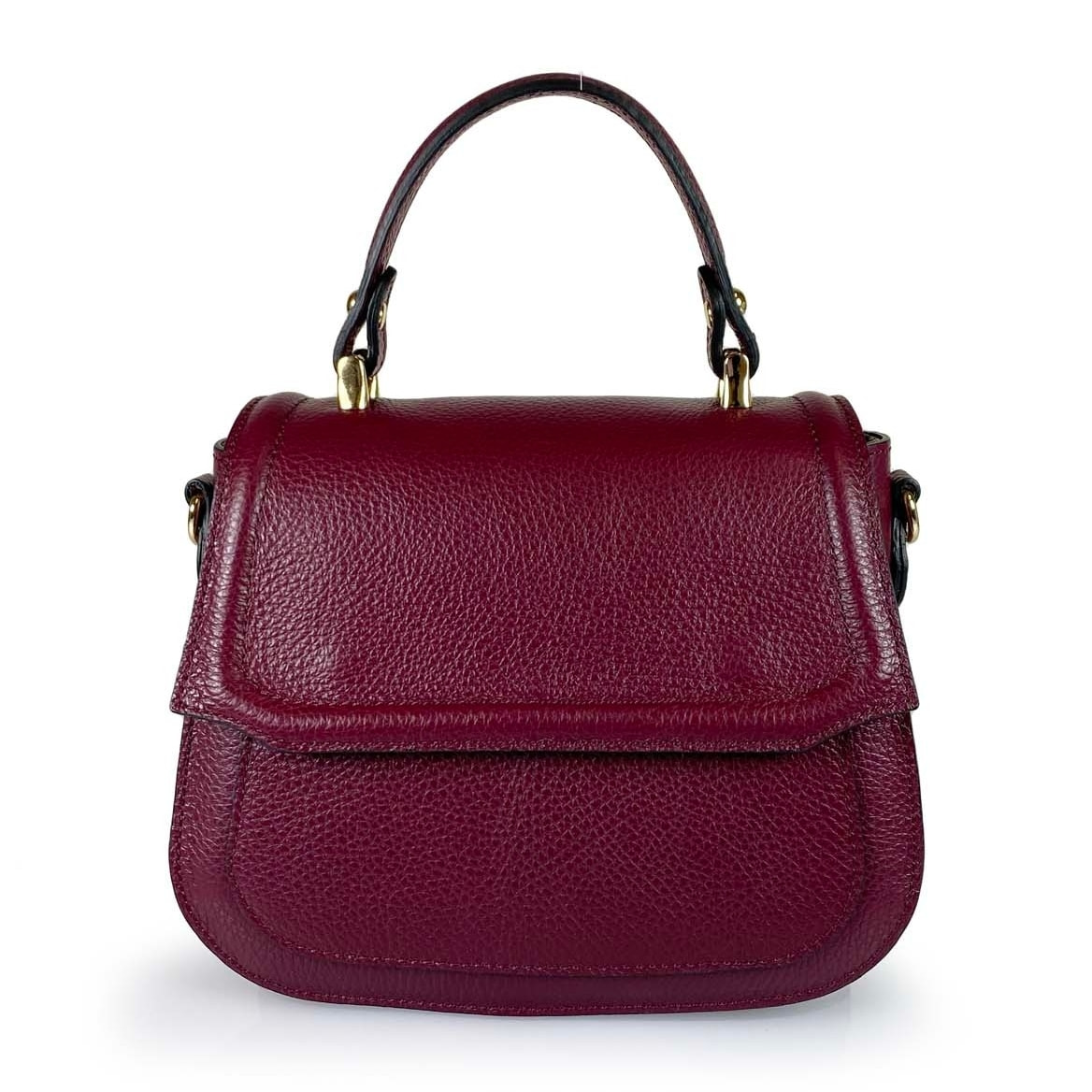 Borse Donna colore Bordeaux-in pelle Made in Italy 21 X 20 X 10cm