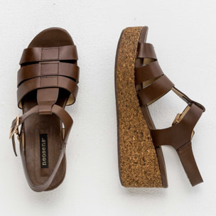 Sandalias S3224 RESTORED SKIN BROWN /ARROBA color Brown