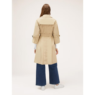 Motivi - Gabardina de doble pecho con mangas amplias - Beige