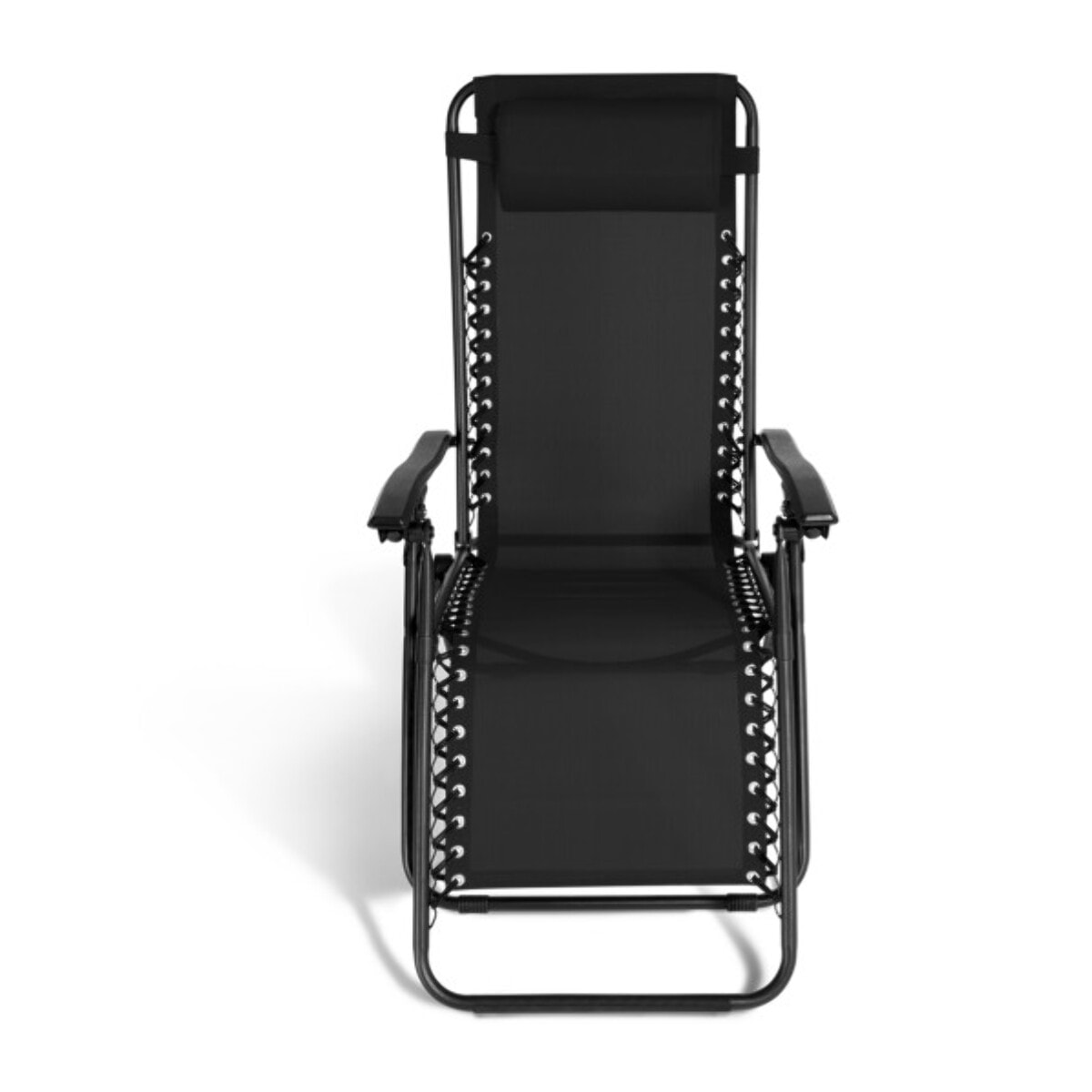 Fauteuils de jardin Relax inclinables noirs - lot de 2
