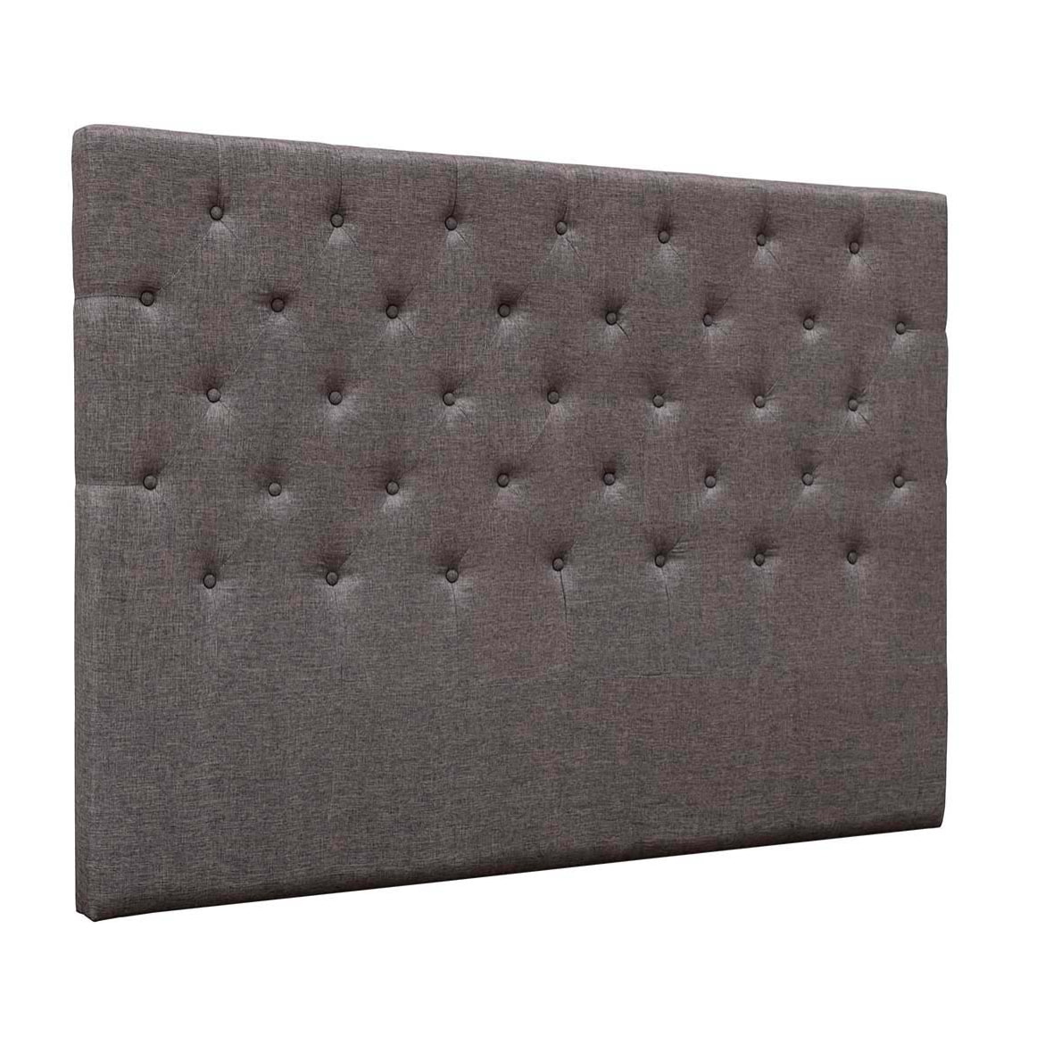 Tête de lit capitonnée "Déco" - 169 cm - Taupe - En tissu