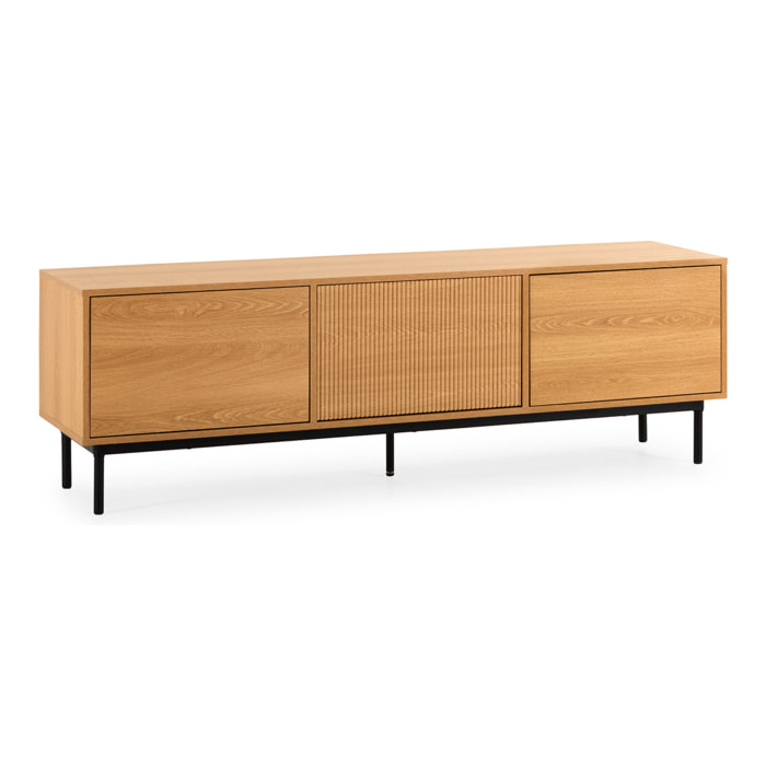 Mueble Tv Florida 3 puertas efecto Roble