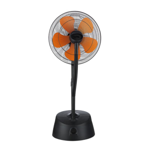 Ventilatore nebulizzatore ø 46 cm nero e arancione con telecomando