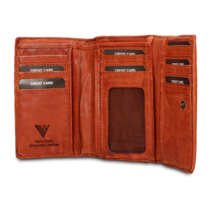 Portafoglio uomo in vera pelle - Modello Boreal - Casual - 14.0 x 9.0 x 4.5 cm