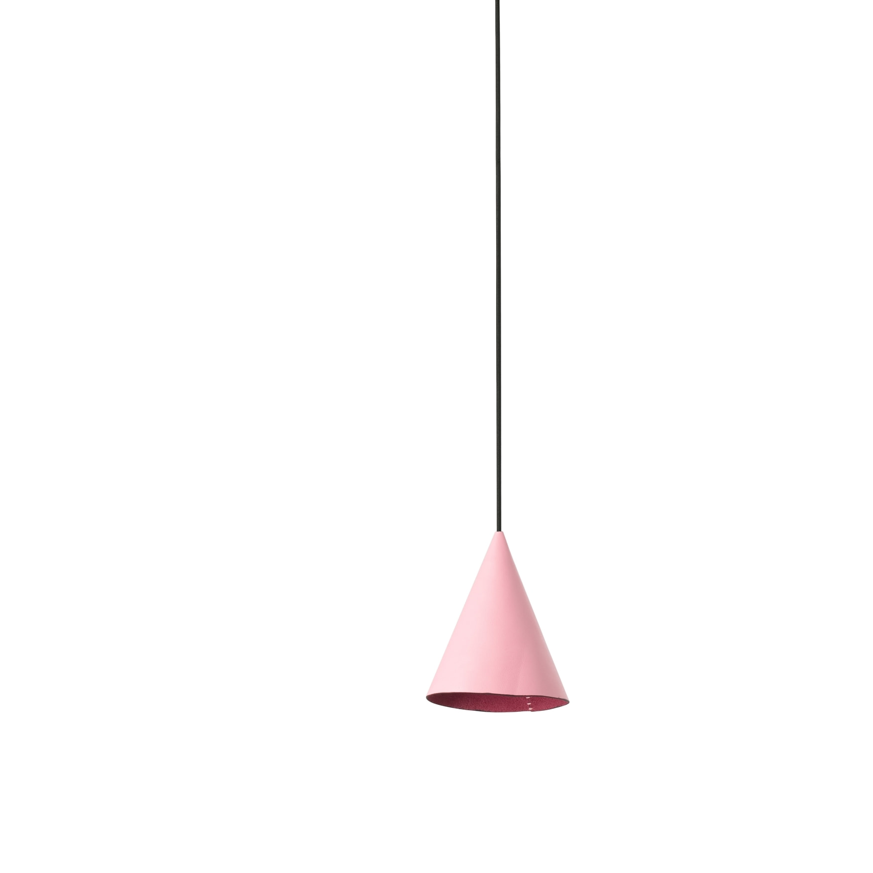 FADA Lampadario LED in pelle rosa